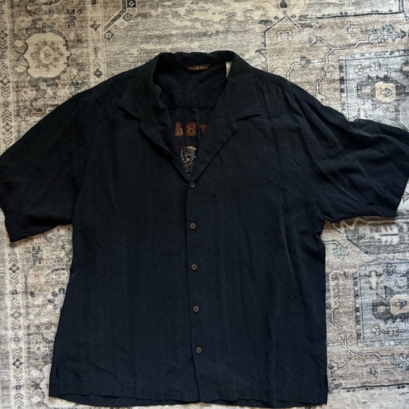 Tommy Bahama embroidered ride em cowboys 100% silk XL poker shirt - Picture 6 of 6